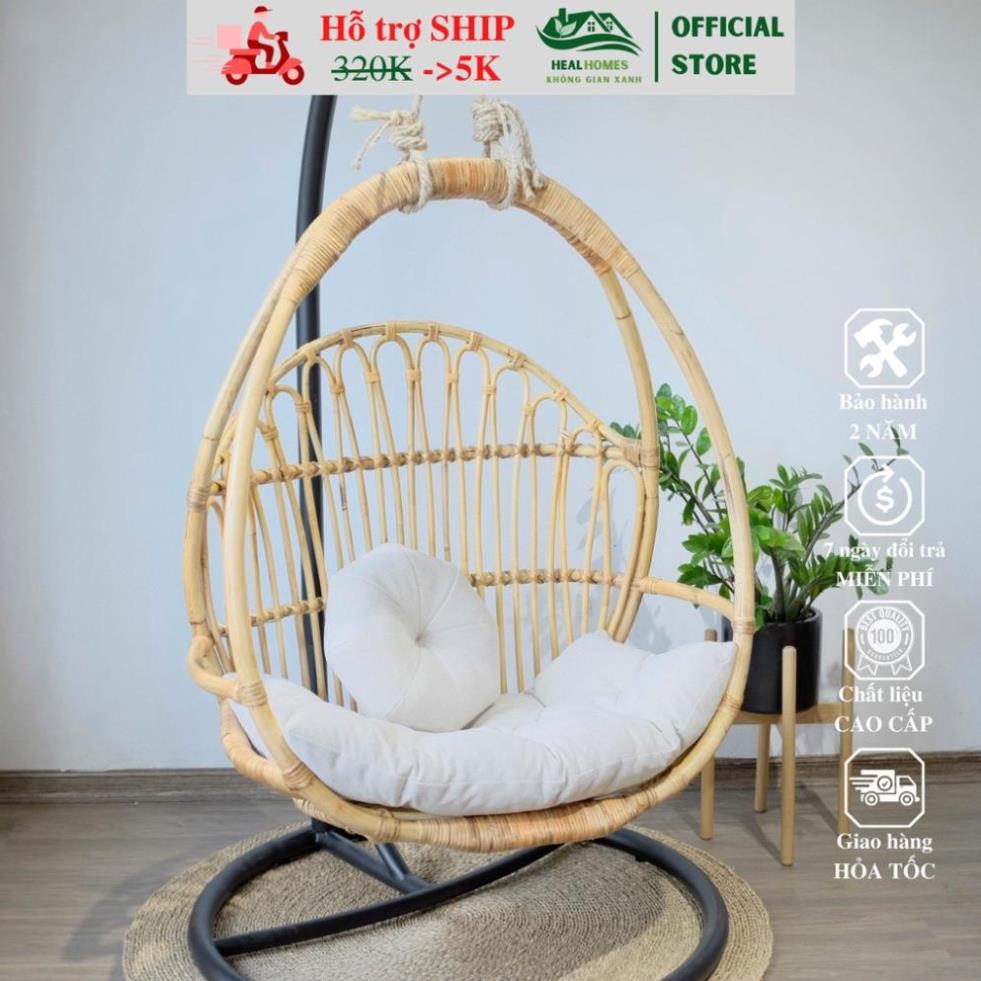 Xích đu mây cao cấp, derco sân vườn, trang trí ban công, đồ chơi cho bé, ghế tổ chim cho bà bầu thư giãn / HH