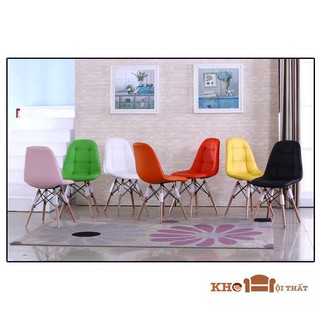 Ghế ăn eames bọc da cúc mẫu mới 2020