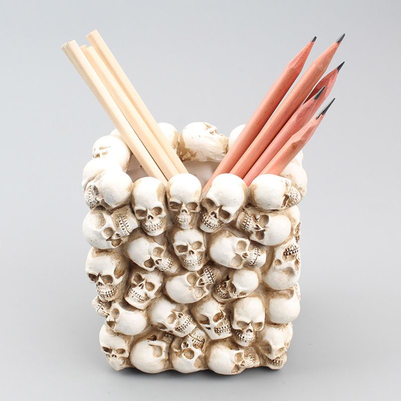 Giá Đỡ Bút Hình Đầu Lâu Độc Đáo Trang Trí Nhà Cửa / Văn Phòng Dịp Halloween