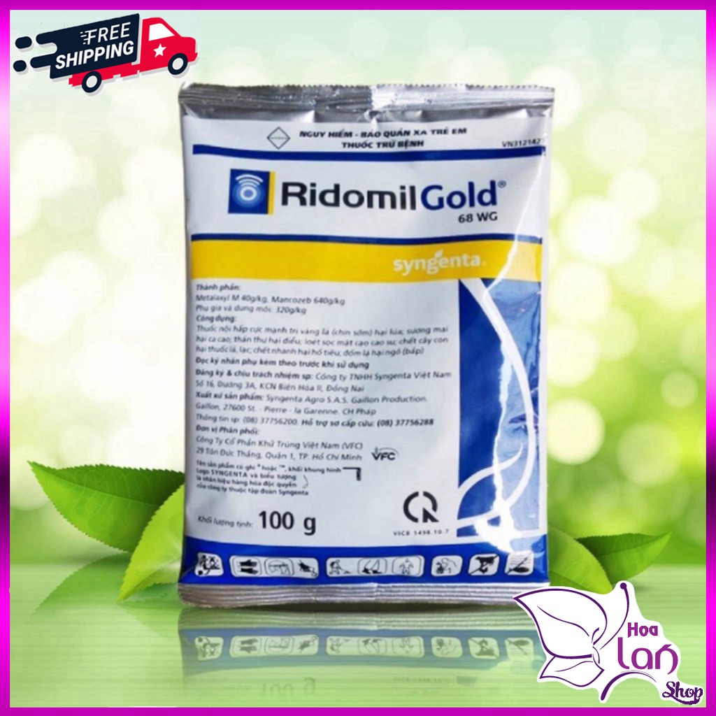 Ridomin Gold ⚜️FREESHIP⚜️  Thuốc Trừ Nấm Phòng Bệnh Cho Lan - Cây Cảnh  68 WG gói 100gram