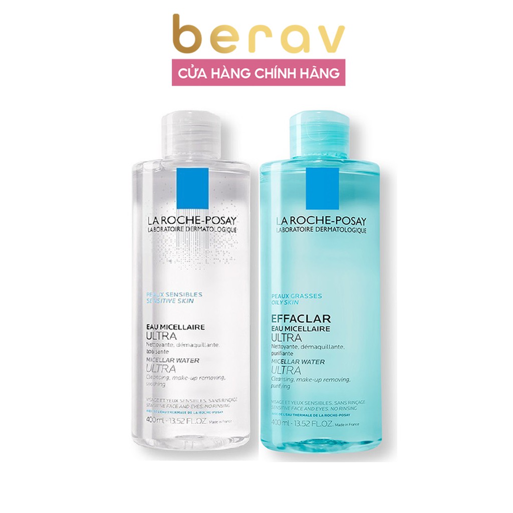 [Mã FMCGMALL -8% đơn 250K] Nước tẩy trang La Roche-Posay Micellar Water cho da nhạy cảm, da dầu 400ml/50ml