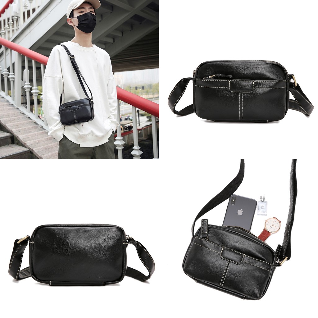 Túi đeo chéo Unisex W2P chất da PU cao cấp chống thấm nước chống bào mòn Ulzzang 8666