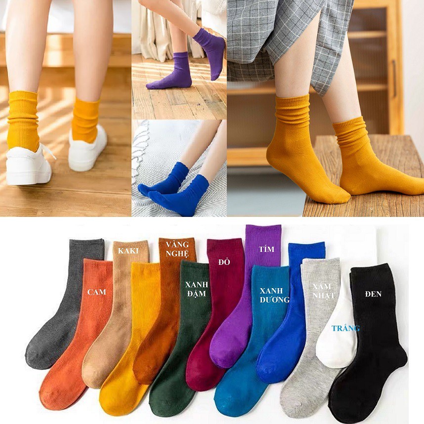VỚ TẤT NỮ DÁNG TRƠN CỔ CAO,TRẺ TRUNG NĂNG ĐỘNG DỄ MIX ĐỒ