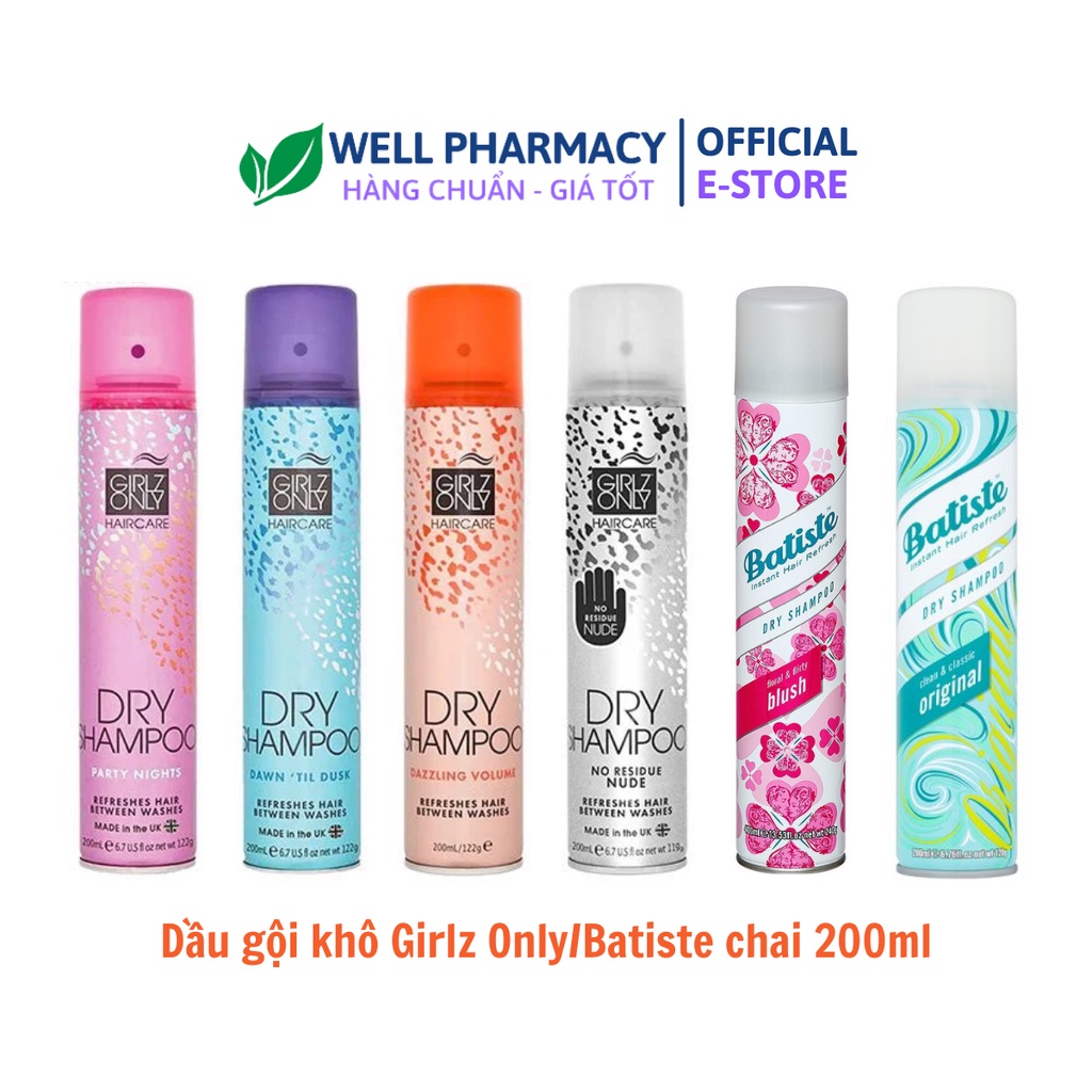 UK - Dầu gội đầu khô Girlz Only tạo độ phồng và giữ nếp hiệu quả