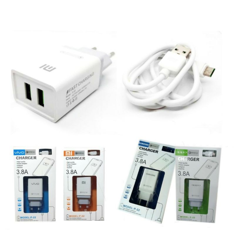 Dây Cáp Sạc Nhanh Usb 3.0 Casan P22 Oppo Vivo Xiaomi Realme Samsung 3.8a 2 Micro Usb