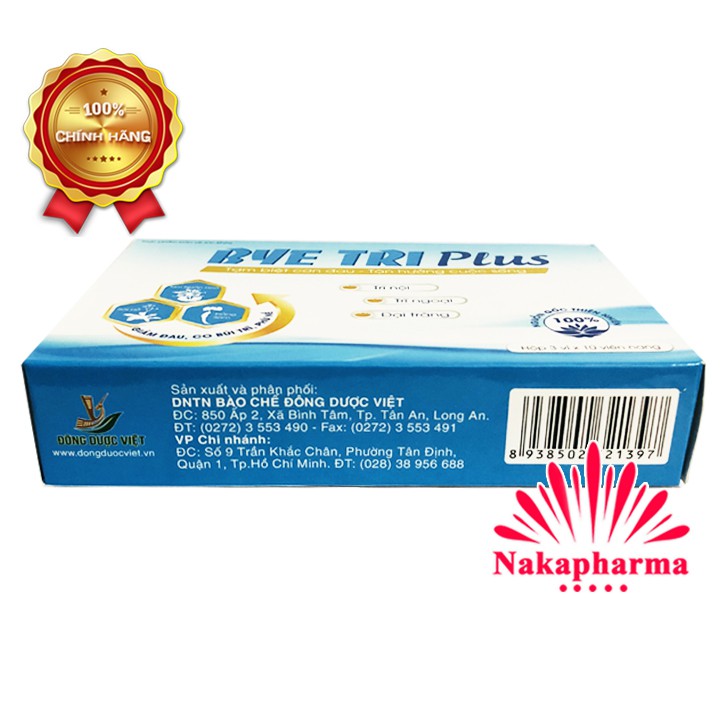 ✅ Bye Tri Byetri Plus – Dành cho người bị trĩ, giúp giảm trĩ nội trĩ ngoại, đau rát hậu môn, giúp co búi trĩ