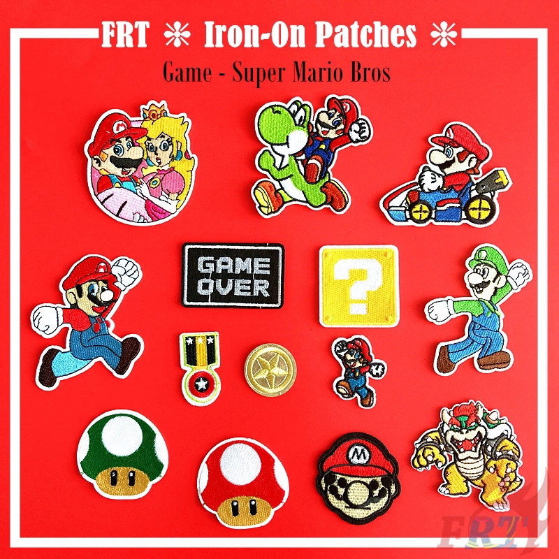 Sticker Ủi Thêu Hình Mario Bros S-3