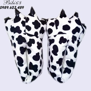 [mã BLUE5 giảm 5k] giày Dép bông bộ Đồ thú khủng long xanh liền thân lông mịn Pijama dáng Động Vật Hoạt Hình Cosplay