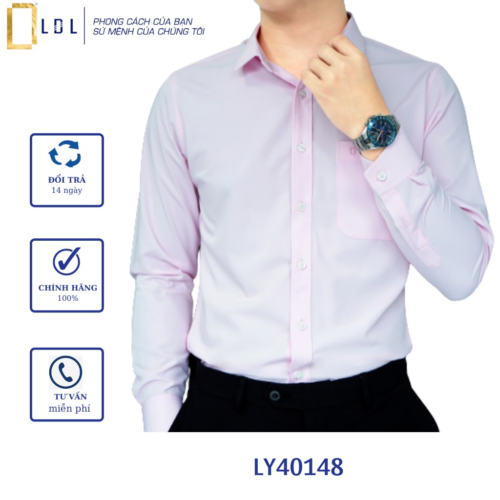 Áo sơ mi nam dài tay  LDL, sơ mi công sở cao cấp kiểu dáng đơn giản tinh tế và lịch sự dáng áo ôm vừa | BigBuy360 - bigbuy360.vn