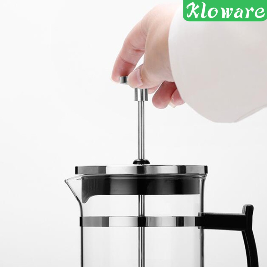Máy Pha Cà Phê Kiểu Pháp Bằng Thủy Tinh Không Gỉ 350ml / 12oz # 1-2