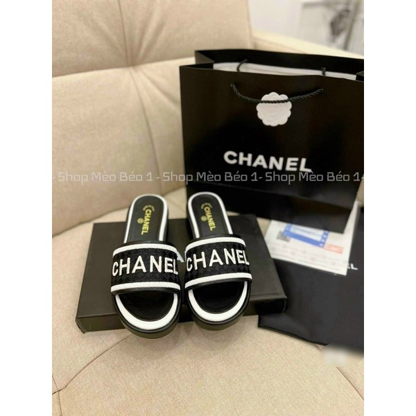 Dép cn quai chữ ngang kẻ viền fullbox