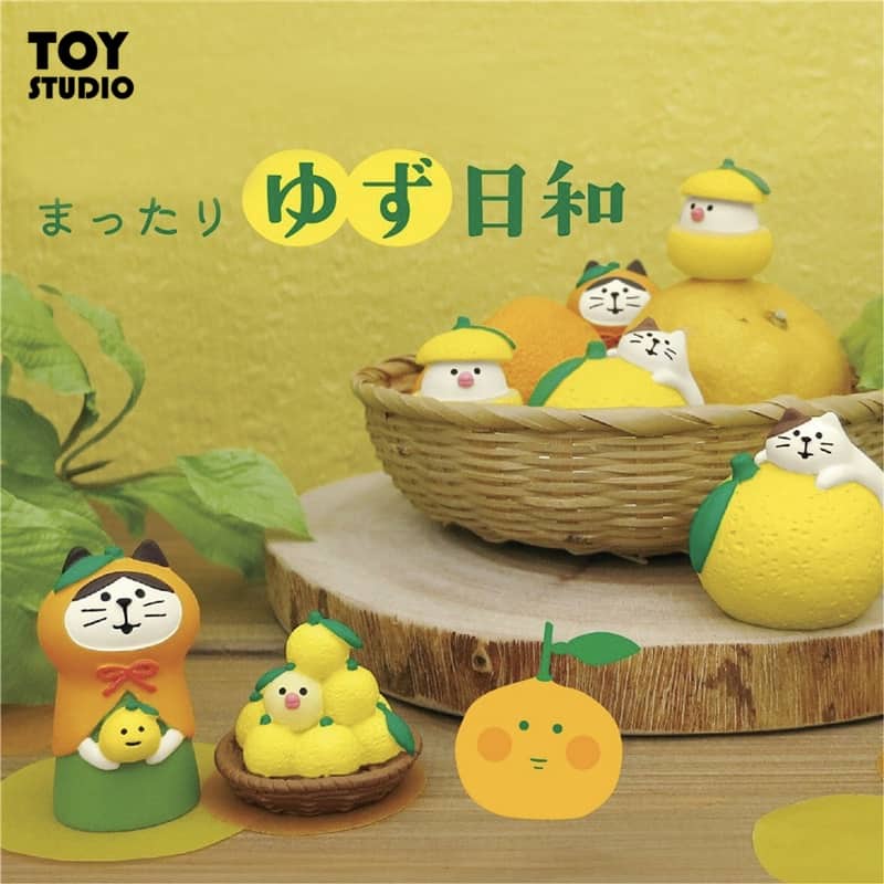 Mô Hình chú mèo Zakka Phong Cách Nhật Bản Serie Trái Chanh Lemon