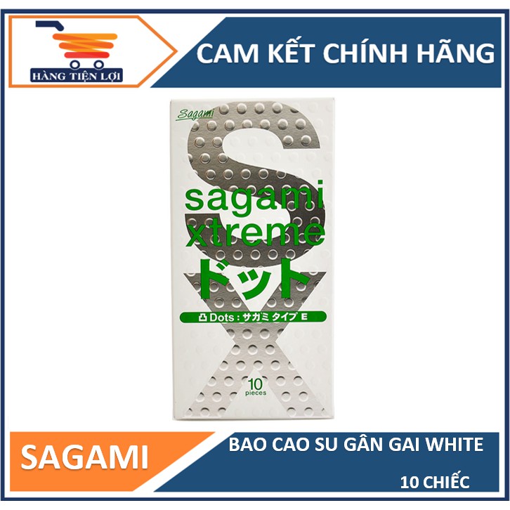 Bao cao su gân gai Sagami Extreme White Hộp 10 cái