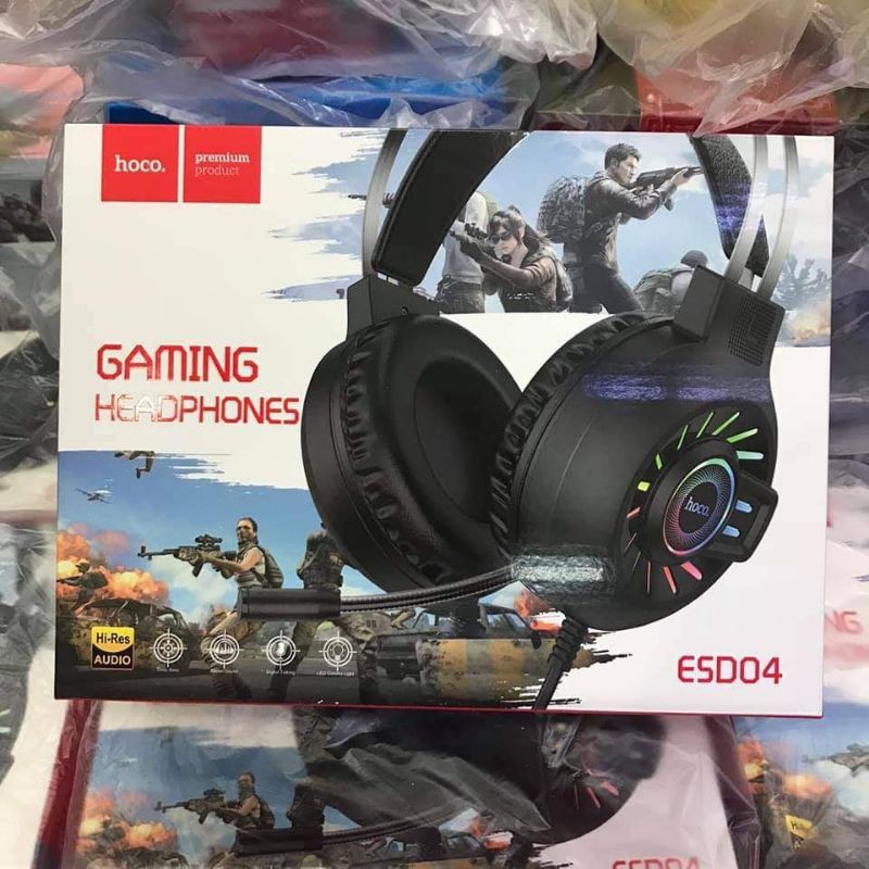 CHÍNH HÃNG-Tai nghe Gaming Hoco ESD04 có mic đàm thoại.Head phone chụp tai cho Game thủ