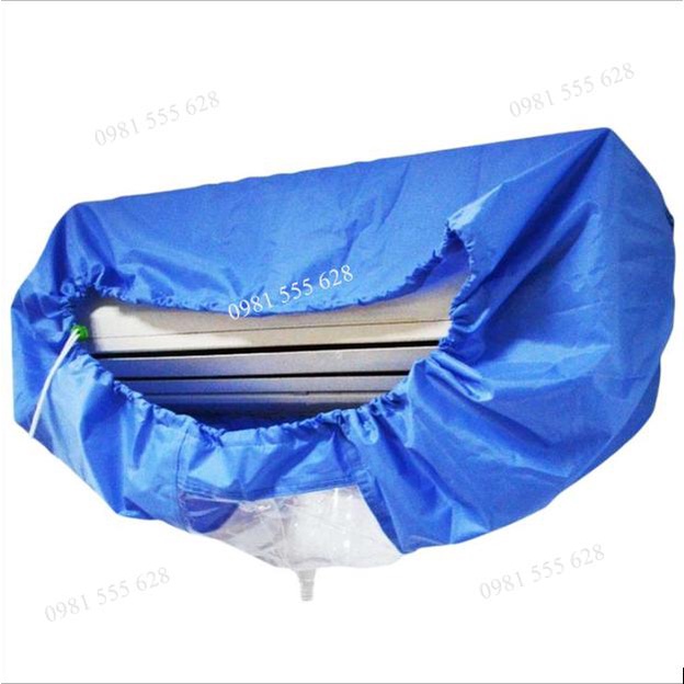 Áo vệ sinh máy lạnh trùm kín máy loại nhỏ kèm ống nước 2,8m loại sịn