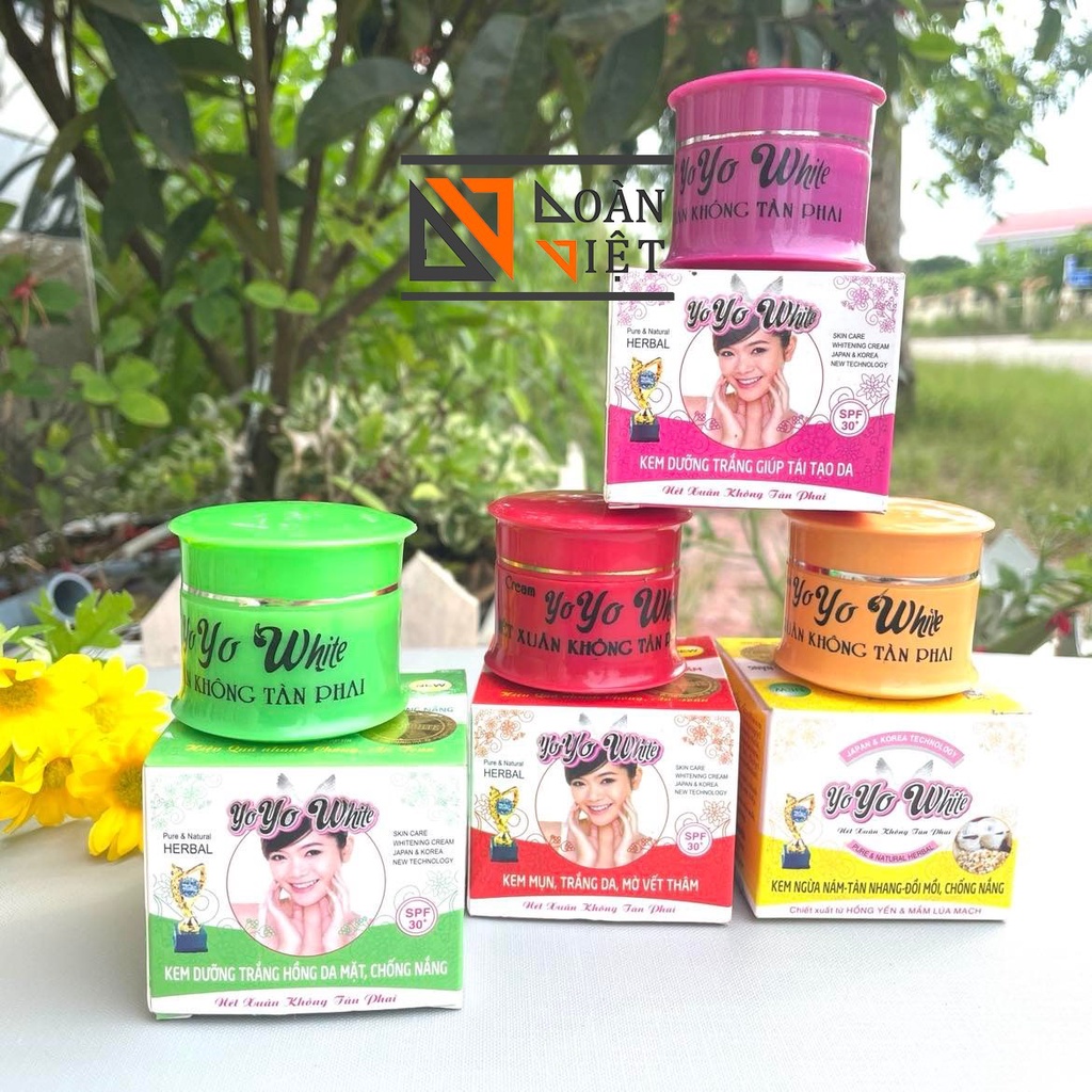 Kem YOYO WHITE - Dưỡng trắng tái tạo da, Ngừa Mụn Nám tàn nhang đồi mồi, Chống nắng .Hiệu quả nhanh, chiết xuất collagen