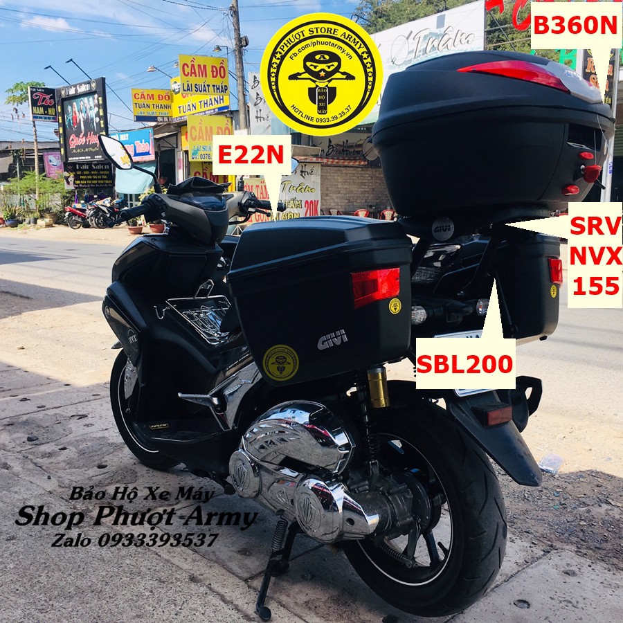 Baga Givi SBL2000 - Thùng hông E22N - E22N-S_OR các dòng xe