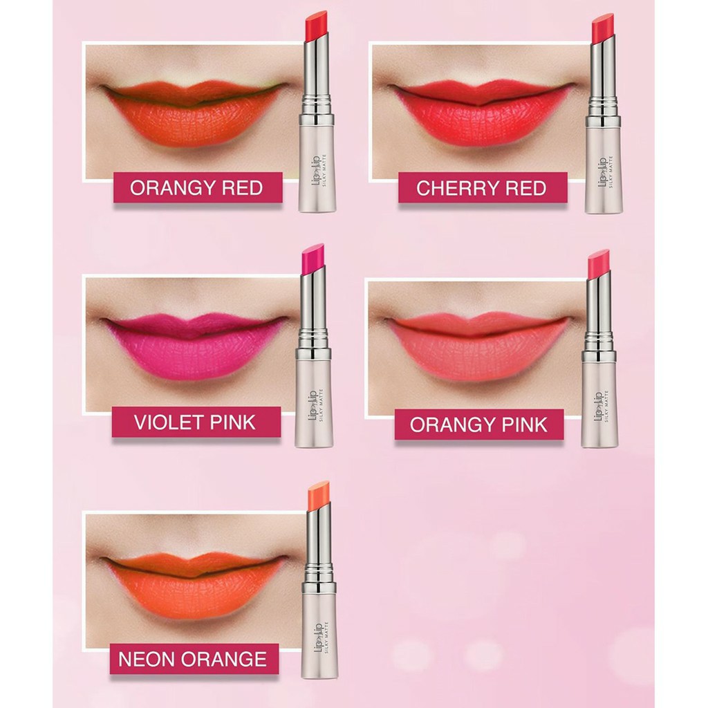 Son lì khóa ẩm siêu mịn Lip On Lip Silky Matte 2.2g