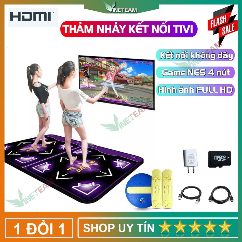 Thảm Nhảy Audition Kết Nối Cổng HDMI Cho hình ảnh siêu nét - Tặng kèm 2 điều khiển ,thẻ  nhớ và 1 áo cho bé -dc4058