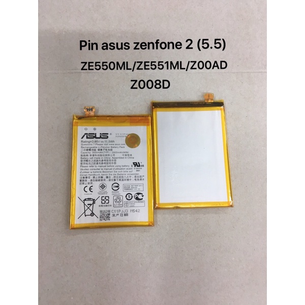 Pin asus zenfone 2 (5.5 inch) ZE550ML , Z008D , ZE551ML , Z00AD zin