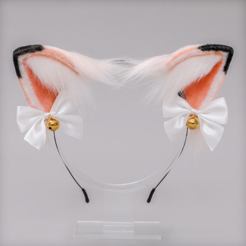 Băng Đô Tai Mèo Phối Lông Phong Cách Lolita Nhật Bản