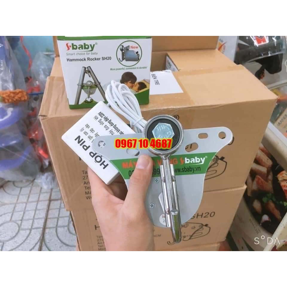 Máy đưa võng Sbaby SH20 thế hệ mới dùng được khi mất điện