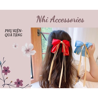 Kẹp tóc nơ tiểu thư xinh xắn dành cho nữ 2021