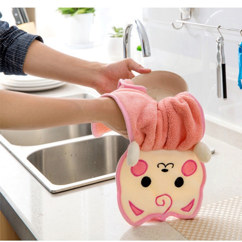 Khăn lau tay treo tường hình mèo dễ thương tiện dụng