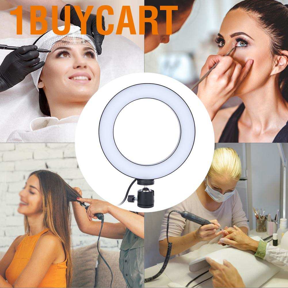 1buycart New 6  USB Cameras Selfie Ring Light LED Fill Desktop Tripod Stick