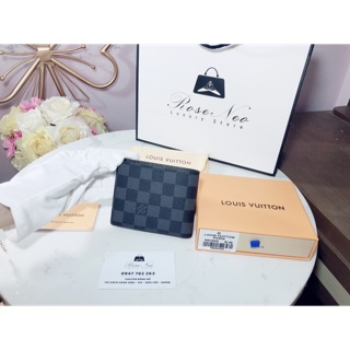 [Ảnh thật] VÍ NAM LV LOUIS VUITTON SIÊU CẤP‼️ fullbox , túi vải , card ô ghi đen