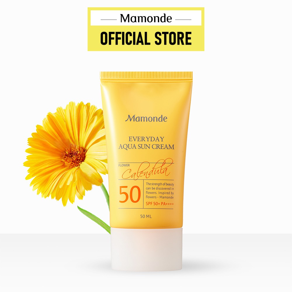 Kem chống nắng dưỡng ẩm dịu nhẹ với mọi loại da Mamonde Everyday Aqua Sun Cream SPF 50+ PA++++ 50ml