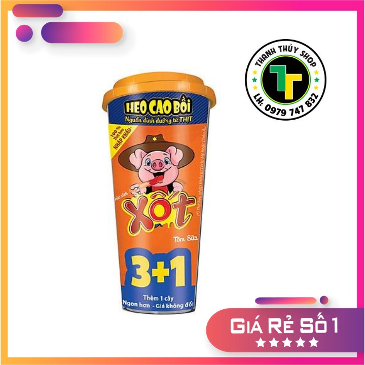 Combo 04 hộp - Xúc xích lắc heo cao bồi đủ vị ăn mê ly ngon hết ý siêu HOT HIT loại 64g | BigBuy360 - bigbuy360.vn