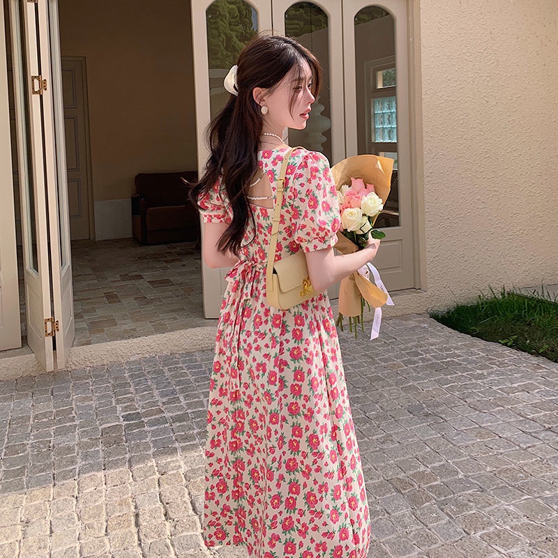 Đầm Hở Lưng Cột Dây Đính Hạt Ngọc Trai Xinh Xắn Thời Trang Cho Nữ