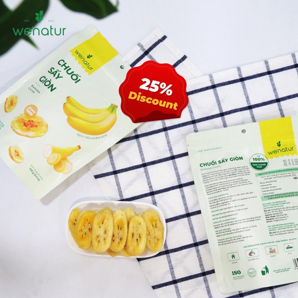 Chuối Sấy Giòn Không Đường We'natur 100g