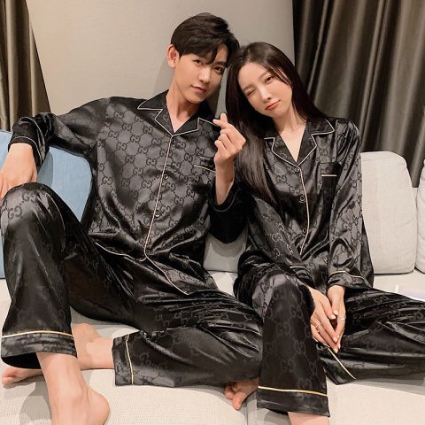 Pyjama nam nữ dài tay lụa cao cấp