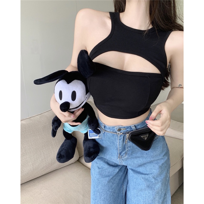 Thiết Kế Áo vest Ngắn Khoét Rỗng Dễ Phối Đồ Với Đế Lót Ly