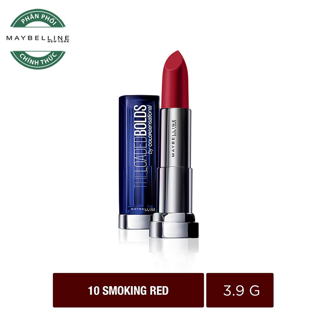 Son Maybelline #10 SMOKING RED