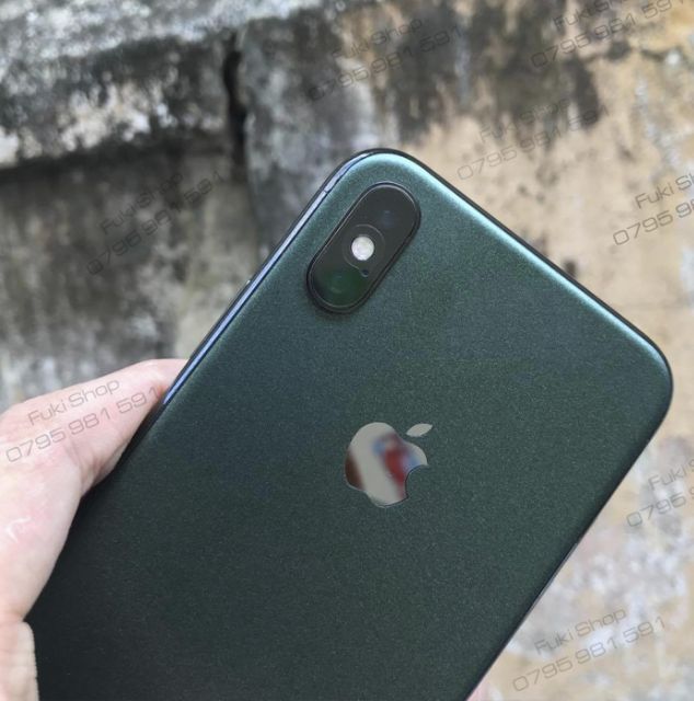 [IPHONE] Tấm Dán Skin FULL màu Matte Green Metallic Dành cho 5 6 7 6plus 7plus 8plus X XR XSMAX 11 PRO MAX 12 PRO MAX