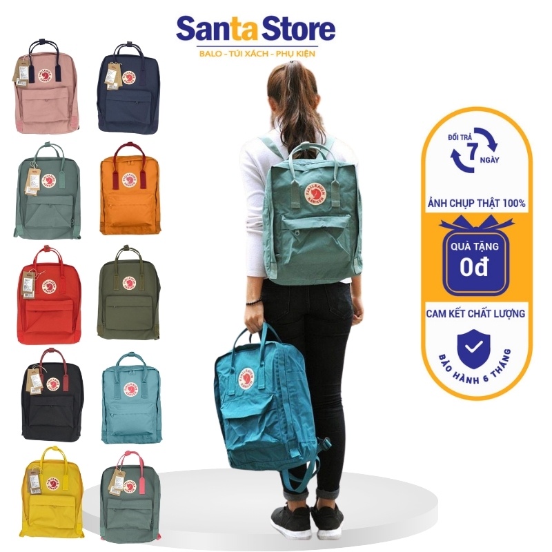 Balo Kanken nam nữ Unisex thời trang đi học SANTA STORE KKCLX vải chống nước đựng laptop A4 phong cách ulzzang Hàn Quốc