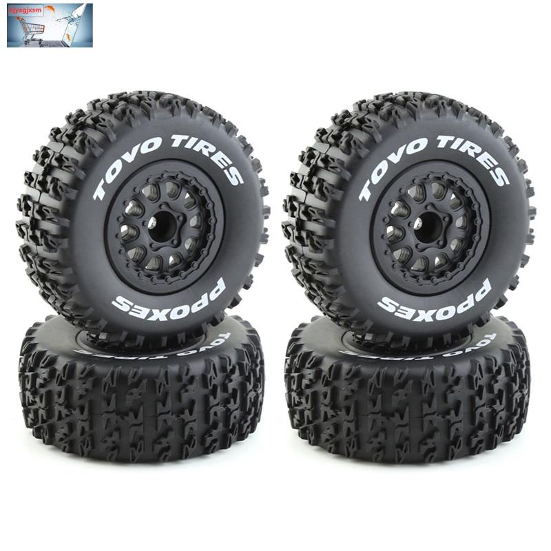 Bộ 4 Bánh Xe Tải Ngắn 112mm Tỉ Lệ 1/10 Kèm 12mm Cho Traxxas Slash Arrma SENTON VKAR 10SC HPI RC