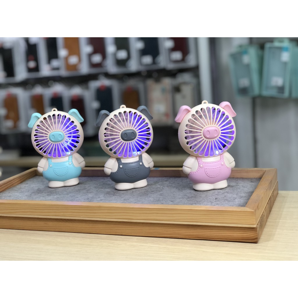 Quạt Tích Điện Mini cầm Tay Cute Fan Lovely Cat Hoạt Hình Quạt Liên Tục Hơn 1 Giờ Cho Bé