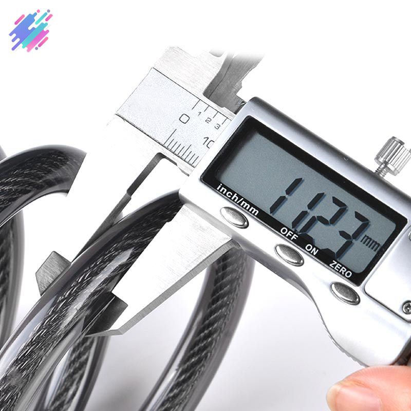 Khoá dây thép 1m chống trộm với 2 chìa khóa thông dụng cho xe đạp