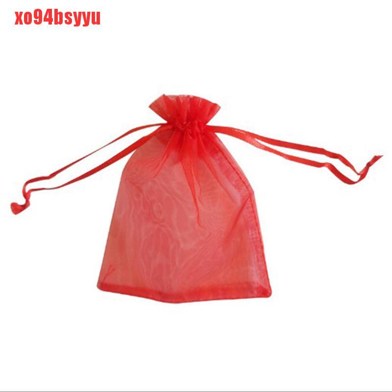 Set 100 Túi Dây Rút Xo94Bsyu Đựng Quà Giáng Sinh / Đám Cưới