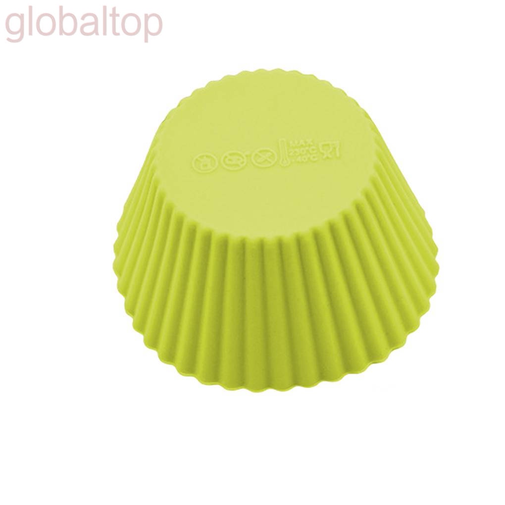 Set 12 Cốc Silicone Làm Bánh Cupcake Nhiều Màu Sắc