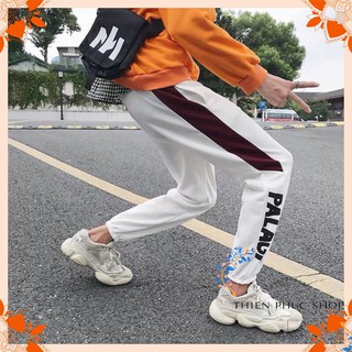 Quần jogger nam nữ chạy sọc và phối chữ