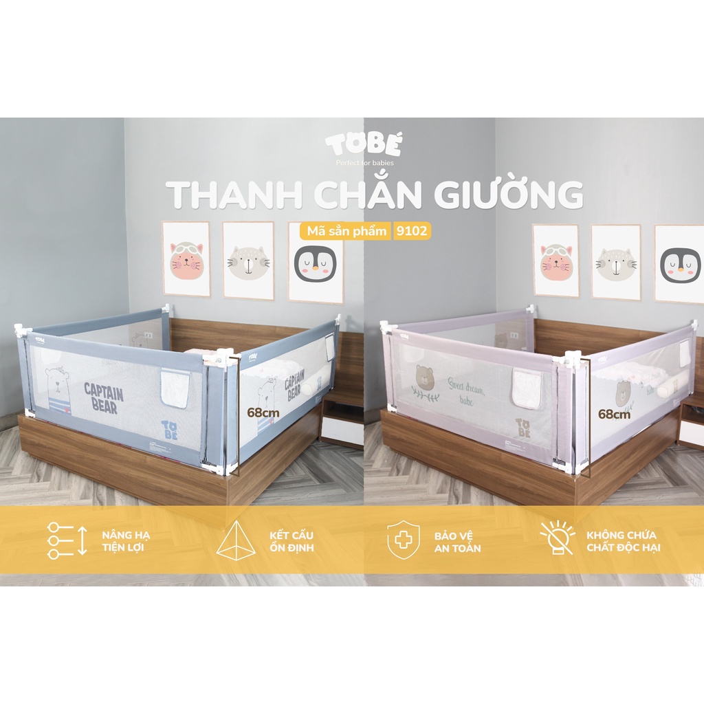 Thanh chắn giường ToBé siêu chất lượng, bảo vệ an toàn tuyệt đối cho bé