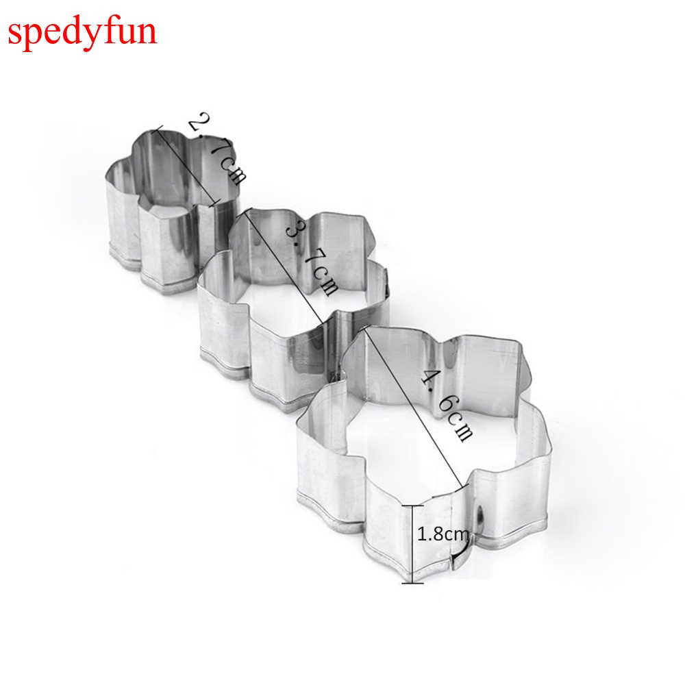 Set 3 khuôn cắt tạo hình hoa trang trí bánh đẹp mắt