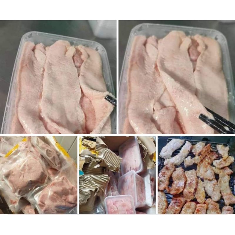 Vú heo tươi chưa ướp. Hộp 500g.