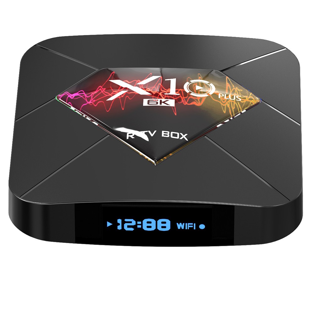 Android tivi box R-TV X10 Plus 4GB RAM điều khiển giọng nói 32GB ROM android 9.0 cài sẵn bộ ứng dụng giải trí miễn phí