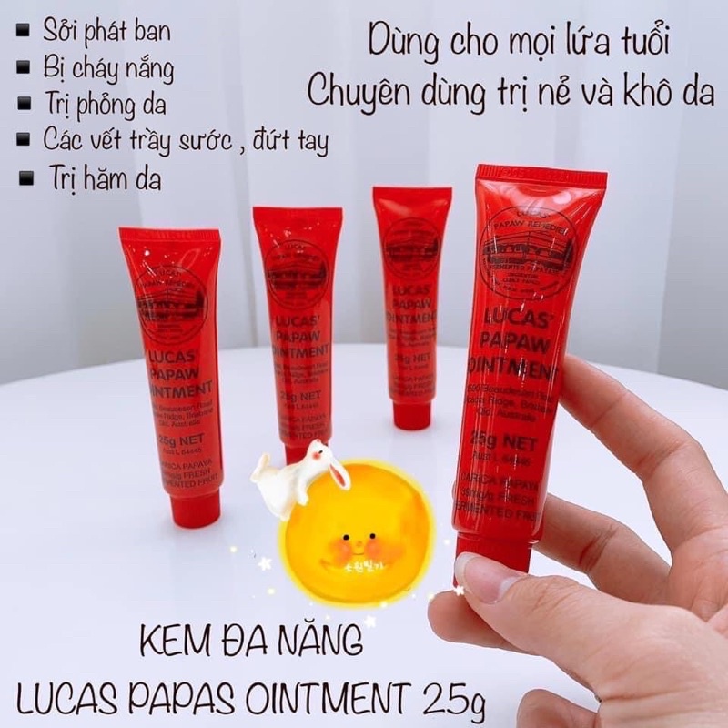 Son Đa Năng Lucas Papaw Ointment Đu Đủ 25g ( Giảm Nứt Nẻ Môi )